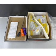 Jordan Powder Air White Off-White AQ0818-149 Yellow-Cone x 1 Dark NRG 0627